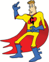Grammarman, the world's first and only grammar superhero
