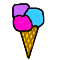 a triple ice-cream