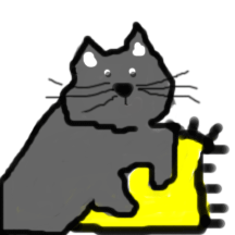 cat on yellow mat