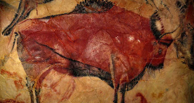 prehistoric cave painting of bison