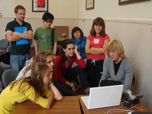 Daniel Emmerson and Joel Carr teaching ESL Film Academy students at Millfield Summer School 2008