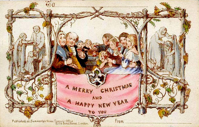 the first commercially-produced Christmas card