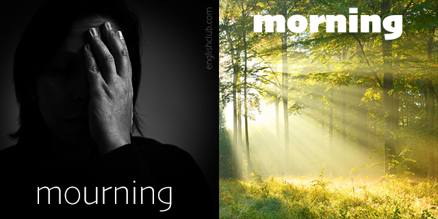 mourning vs morning