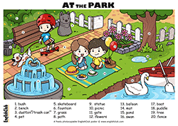 At the Park vocabulary